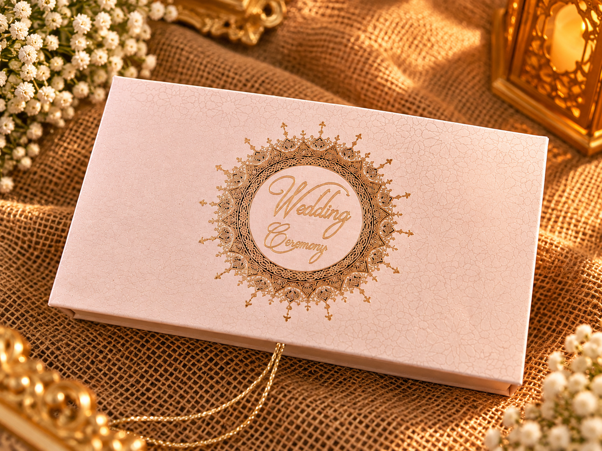 Personalised Ivory & Gold Wedding Ceremony Bid Box