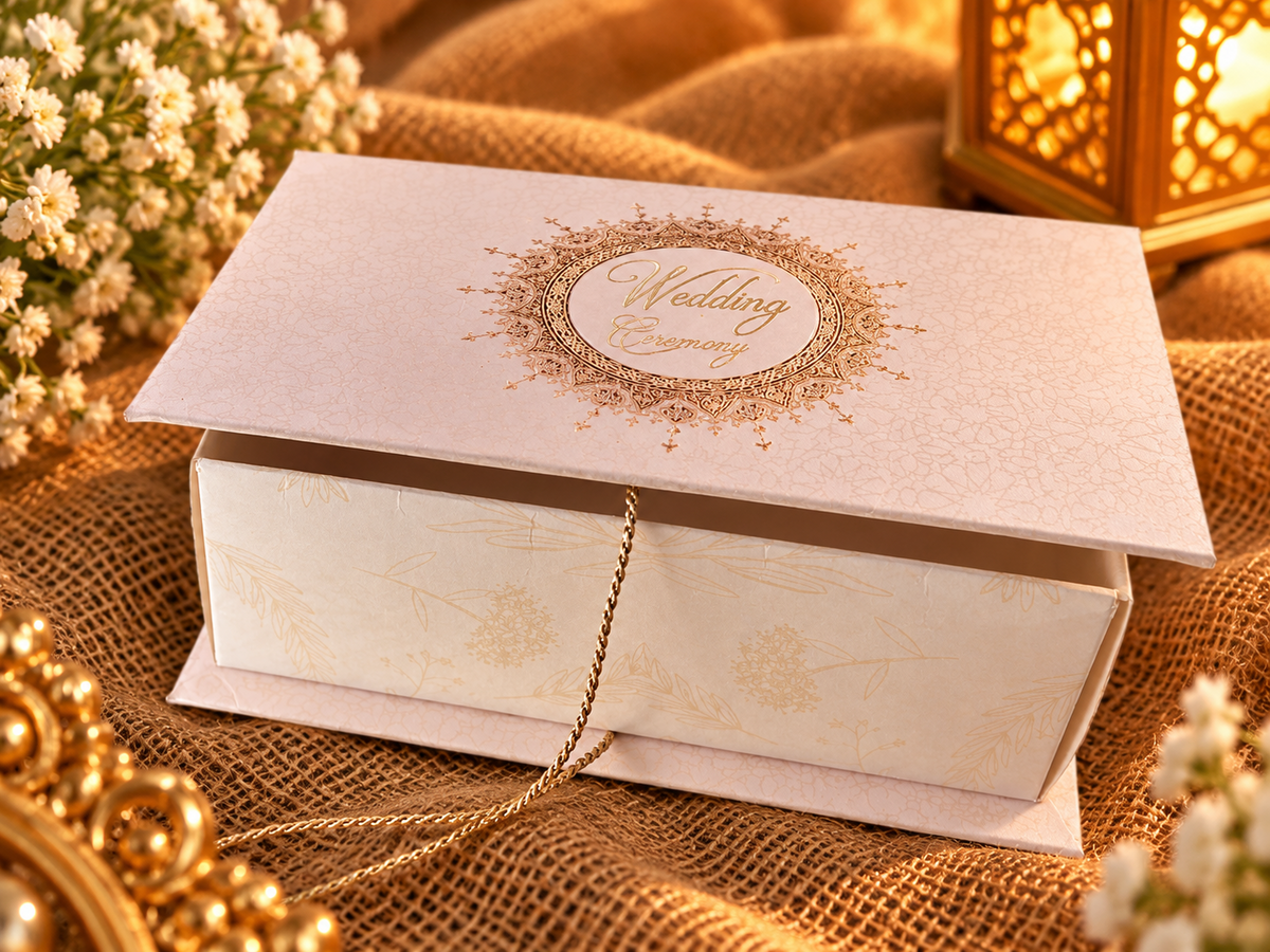 Personalised Ivory & Gold Wedding Ceremony Bid Box