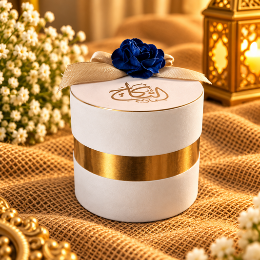 Personalised Ivory & old Dholki Favour Box